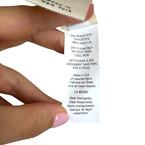 Zero + Maria Cornejo Stella Silver White Satin Ruched Gathered Cocktail Dress - Picture 16 of 16